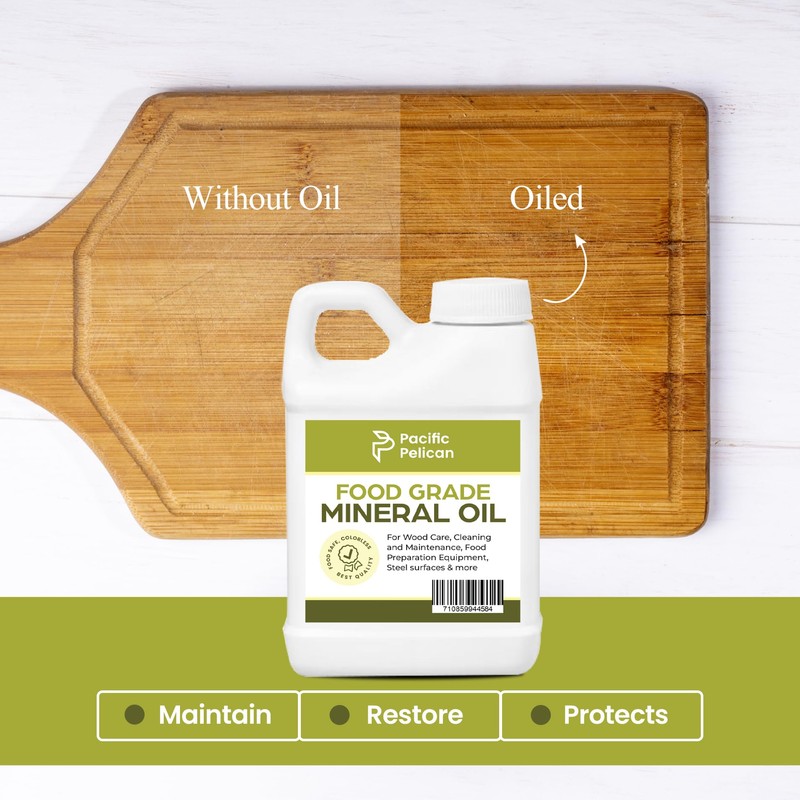 Pacific Pelican Food-Grade Mineral Oil | Oil for Cutting Boards