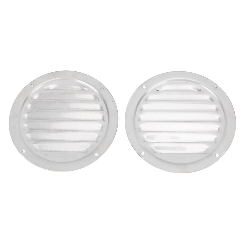 2PCS Round Louvered Air Vent Stainless Steel Marine Grade Rainproof
