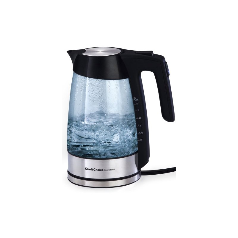 Chef'sChoice 679 Cordless Electric Glass Kettle with Soft-Touch Handle Auto