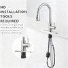 HOTIS Kitchen Faucet with Pull Down Sprayer, Brushed Nickel Stainless