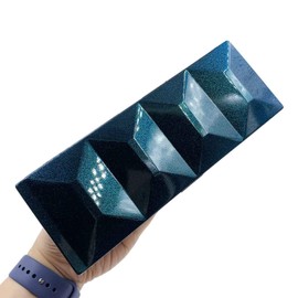 Davi Atelier Empty Watercolor Tins Box Palette Paint Case, Heavy Enamel, Medium Pearl Blue with 24 Pcs Half Pans