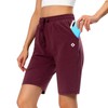 Ksmien Bermudas - Pantalones cortos largos de algodón de 10