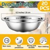 Tioncy 20 Pack Small Mixing Bowls, 6.3 Inch Stainless Steel