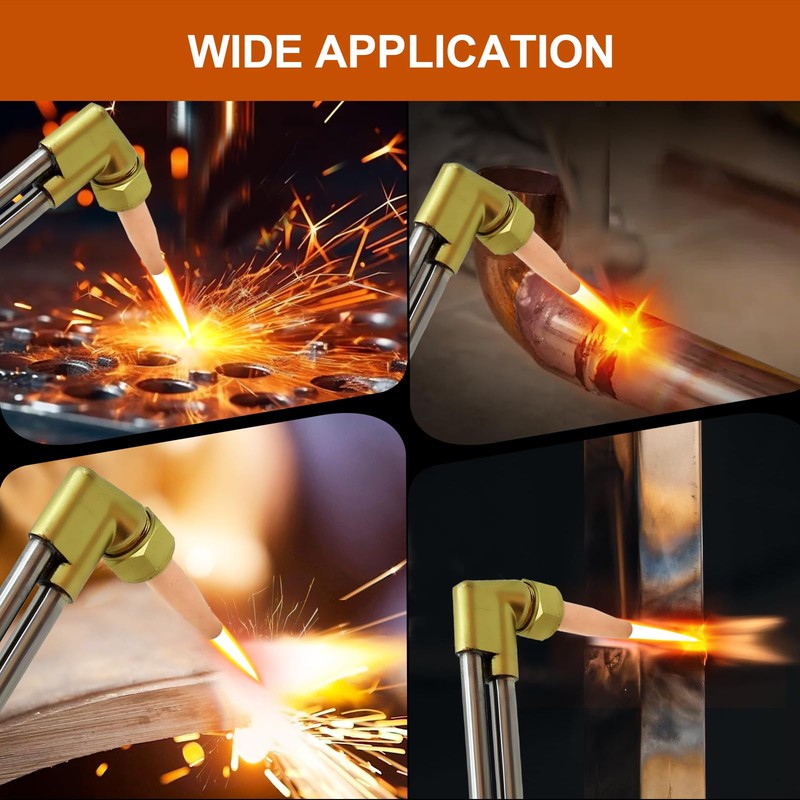 JZWELD Heavy Duty Cutting Torch, Oxygen Acetylene Welding Cutting Torch