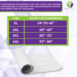 MARS WELLNESS Premium Plus Size Bariatric Abdominal Binder - 12" 4 Section/Panel - Bariatric Binder Abdominal Brace for Men or Women - XL - Up to 45"