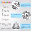 Glarks 50Pcs 5/16" 3/8" 1/2'' 5/8" 1" Stainless Steel Double