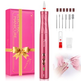 YBLNTEK Electric Nail Drill, Wireless Nail Drill Set, Professional Manicure Pedicure for Acrylic Gel Nails, 30000 RPM Portable Nail File with LED Light