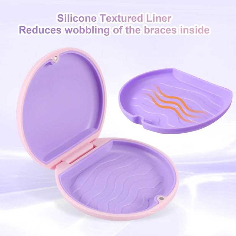 EUPSIIU 2 pieces braces box, retainer case, denture box, mouth