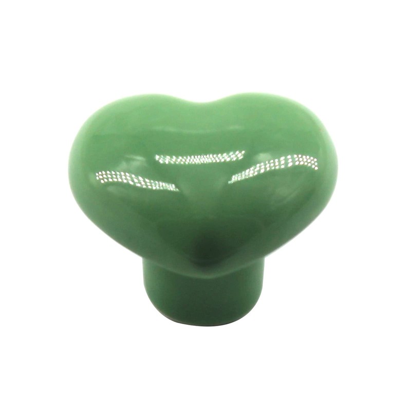 Zerniple Green Door Knobs Ceramic Drawer Pull Handle Kids Room