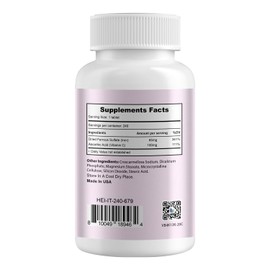 Heivy Ferrous Sulfate 325mg (Iron 65mg), High Potency Iron Supplement for Women and Men, Iron Pills with Vitamin C, Ferrous Sulfate, Non-GMO - 240 Tablets Made in USA