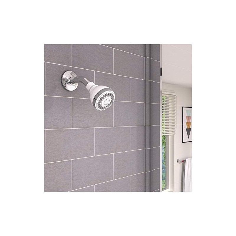 Keeney Stylewise 2.7" 3-Function Shower Head, White