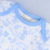 Organic Cotton Summer Baby Onesie - Underwater World Blue, 3-6