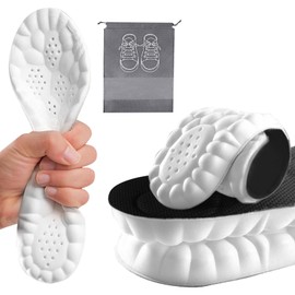 AYNKH Super Soft Memory Foam Insoles with Storage Bag, Cropable Shoe Inserts Breathable Replacement, Shock Absorption Arch Support Pain Relieve Cushioning for Men Women Trainers Sneakers Boots (37-38)