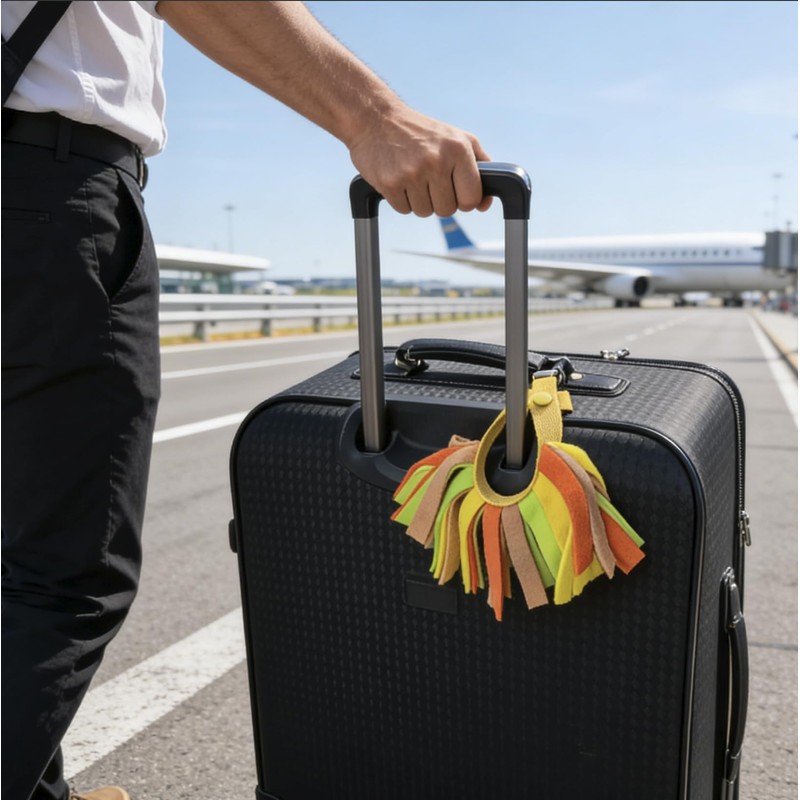 2 Pcs Luggage Pom Poms for Suitcases,Funny Luggage Identifiers with