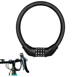 4 Digit Combination Bike Lock,Bike Locks Portable Duty, Bike Accessories, Anti-Theft Black Bike Lock, Bicycle Chain Lock,for Motorcycles, Mountain Bikes, Bike, Scooter, Outdoor Equipment