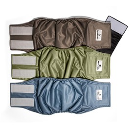 Pet Parents® Washable Belly Bands for Male Dogs (3pack) + Extendrs® of Durable Dog Diapers Male, Premium Male Dog Diapers & Dog Wraps (Small, Koda)