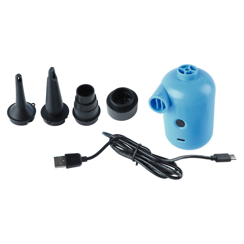 Electric Air Pump Portable Blue Inflator Deflator Pump Perfect for