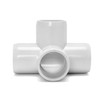 QWORK 4 Way 1/2" Tee PVC Fitting Elbow,10 Pack PVC
