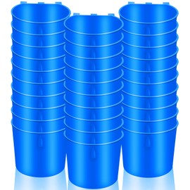 30 Pcs Chicken Coop Feeder Water Cup,8 oz Cage Cups Chicken Feeder Waterer, Cage Cups Birds Hanging Feeders, Chicken Feeder Water Bowl for Parakeet Poultry Pigeon Bunny Wire Cage (Blue)
