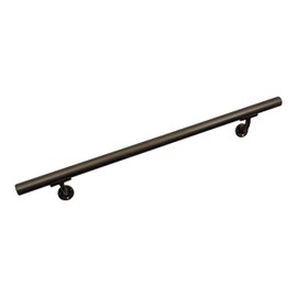 Aluminum Handrail Direct OHR 3' Handrail Section with Mounts - Bronze Sand - Stair Hand Rail - USA Made Railing- Easy to Install Handrails for Outdoor & Indoor Stairs, Porch & Deck Stair Hand Rail