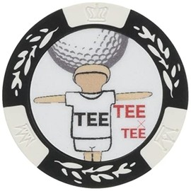 Hoxin Trading HTC Golf Casino Chip Marker, White, Approximately 1.6 inches (40 mm) Diameter, Funny Marker, TEE Tee, MK0163