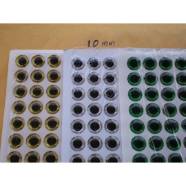 Unbranded 240 PCS. 3D 10MM GOLD/SILVER/GREEN HOLOGRAPHIC/LURE EYES/FLY TYING JIGS/DESIGNS