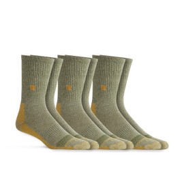 WORN Everyday Crew Socks – Moisture-Wicking Performance Merino, Ultra-Soft, All Day Dry, Men & Women, Work or Daily Use (3 Pack Marled Green, Medium)