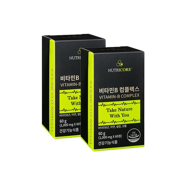 Nutricore Vitamin B Complex 1000mg 60 tablets (2) / 뉴트리코어