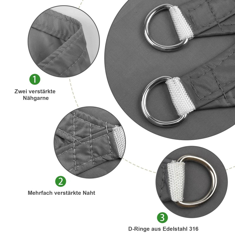 AXT SHADE Awning Waterproof Triangular 3 x 3 x 3