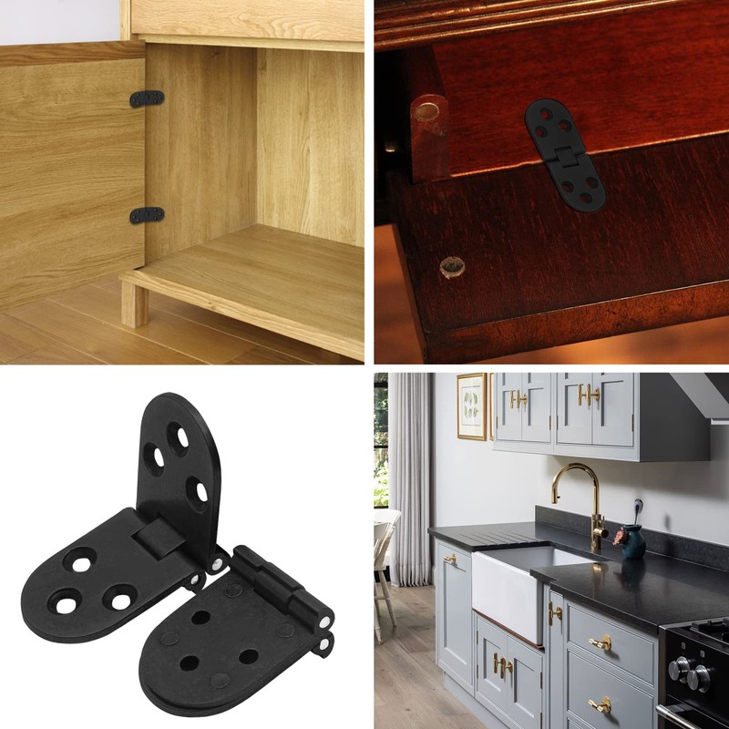 Piutouyar 4PCS Butler Tray Hinge Black, Heavy Duty Folding Flip
