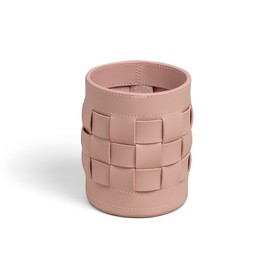 mossifanna Makeup Brush Holders Eyebrow Pencil Holder remote control Organizer beauty equipment Storage for Vanity Home Office Desktop (Pink-Round)