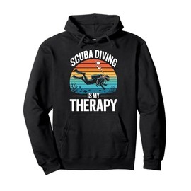 Scuba Diving Is My Therapy Underwater Escape Pullover Hoodie