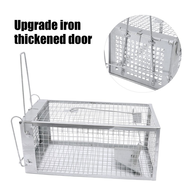Iron Rat Mouse Trap Cage Single Door Live Animal Trap