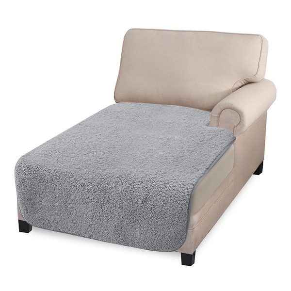 Granbest - Super Soft Sofa Cover, Thick L-Shaped Non-Slip Sofa Cover Large Corner Sofa Cover for Pet Chaise (Light Grey)