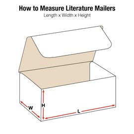 Aviditi White Literature Mailing Boxes, 12 1/8 x 9 1/4 x 6 Inches, Pack of 50, Crush-Proof, for Shipping, Mailing and Storing