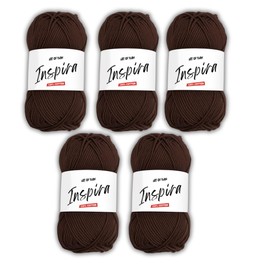 Art of Yarn İnspira 100% Cotton Yarn -3 DK Light, Soft & Smooth Yarn for Crocheting, Knitting & Crafts –250g (8.8 Oz), 425m (464.8 Yds) – Perfect for Baby Blankets, Scarves & More – 5 Skeins 99232