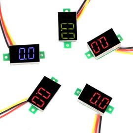 5pcs 3 Colors 0.36 Inch Digital Display DC Voltmeter ThreeWire LED Volt Meter Voltage Monitor