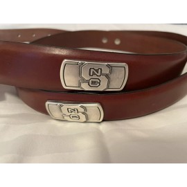 Enmon Brown Leather Belt With North Carolina University Conchos 28, 30, 32, 44, 46