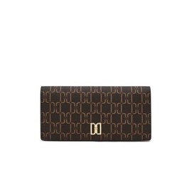 Daks (신세계강남점)DCWA4F717W2 브라운 로고패턴 가죽 장지갑 (Shinsegae Gangnam Store) DCWA4F717W2 Brown Logo Pattern Leather Long Wallet