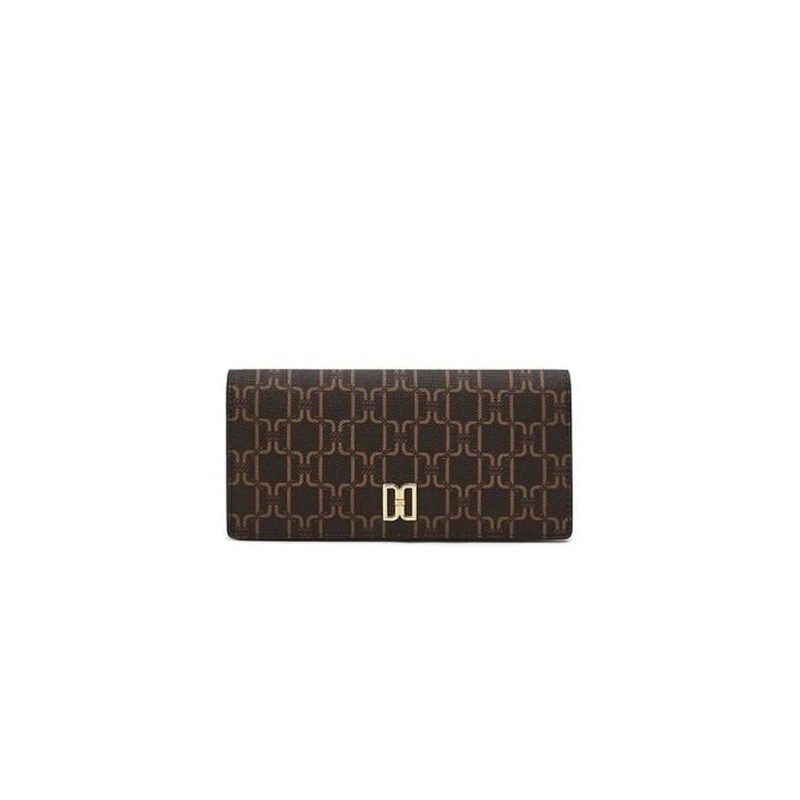 Daks (신세계강남점)DCWA4F717W2 브라운 로고패턴 가죽 장지갑 (Shinsegae Gangnam Store) DCWA4F717W2