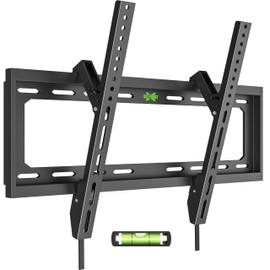 USX Mount Tilting TV Wall Mount Bracket Low Profile for Most 26"-60" LED, LCD, Flat Television, TV Bracket Tilt Mount for VESA 400x400mm- Up to 99lbs, Quick Lock and Release Fits 12" 16" Stud