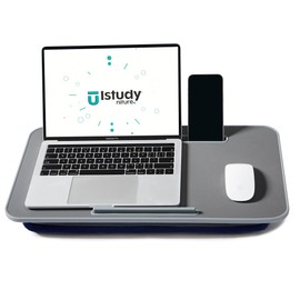 Lap Desk, Lap Desk for Laptop with Cushion, Laptop Lap Desk,Fits up to 17 in Laptop,Removable and Washable,Laptop Desk for Bed,Couch, Home Office,Navy Blue,ISTUDYNITURE(Large)