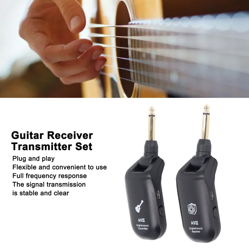 Guitar Receiver Transmitter Set Plug and Play Wireless Transmitter Receiver