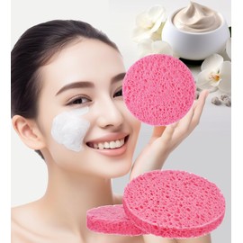 METUUTER 50-Count Compressed Facial Sponges for Estheticians- 100% Natural Cellulose Face Sponge Professional Cosmetic Spa Sponges for Face Cleansing,