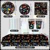 Science Party Supplies, Includes Plates, Tablecloth, Cups, Straws, for Boy