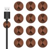 Flezoo Cord Holder Cable Clips, 12PCS Coffee Adhesive Cord Organizer