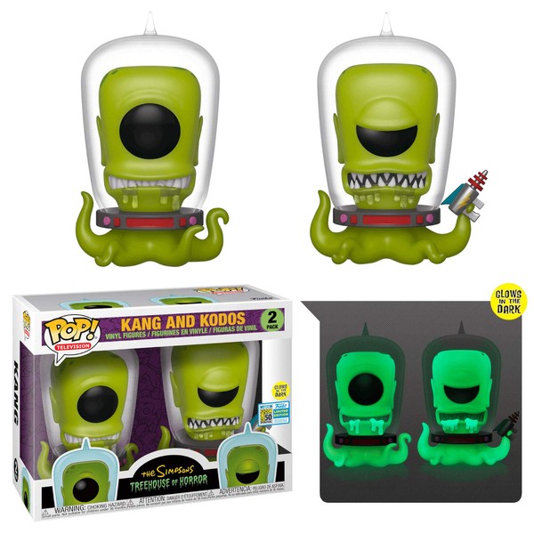 Funko Pop! Simpsons Treehouse of Horror Kang and Kodos Exclusive 2 Pack Shared Sticker Summer Convention Exclusive SDCC