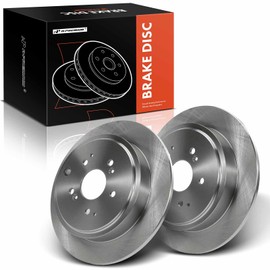 A-Premium 12.32 inch (313mm) Rear Solid Disc Brake Rotors Compatible with Select Honda and Acura Models - Pilot 2003-2008, MDX 2001-2006, 3.5L, 2-PC Set