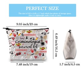 JTOUK Criminologist Forensic Scientist Gift Crime Scene Investigator Gift Criminology Student Gift Criminologist Survival kit Makeup Bag (Criminologist Bag EU)
