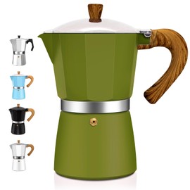 DITOSH 3 Cup Aluminum Espresso Stovetop Moka Pot Express Coffee Maker Percolator Italian Classic Mocha Coffee Machine for Italian and Cuban Cafe Brewing for Home & Camping 150ml 5oz